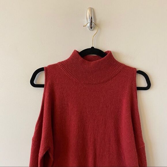 Nwt-Halogen Wool/Alpaca Cold Shoulder Sweater - Picture 4 of 9